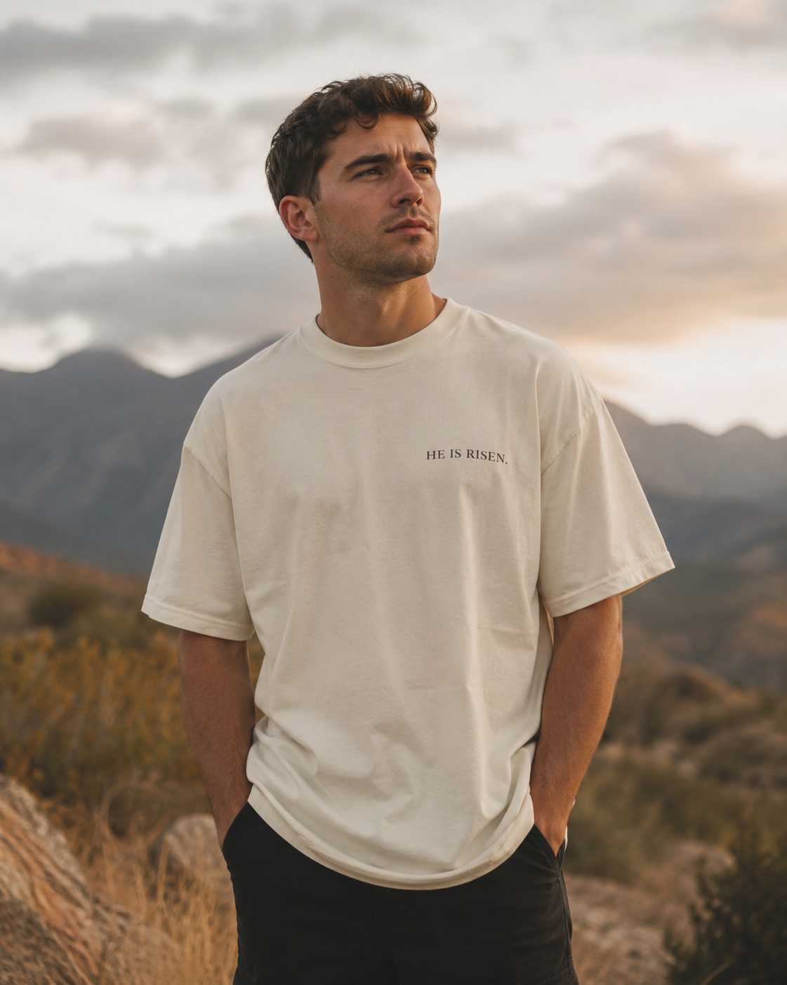 He Is Risen Christian T-Shirt | Vintage Resurrection Graphic Faith Streetwear
