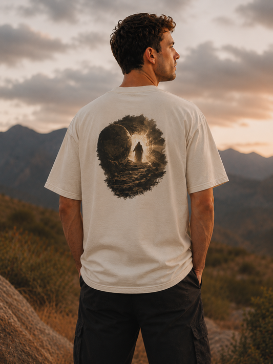 He Is Risen Christian T-Shirt | Vintage Resurrection Graphic Faith Streetwear