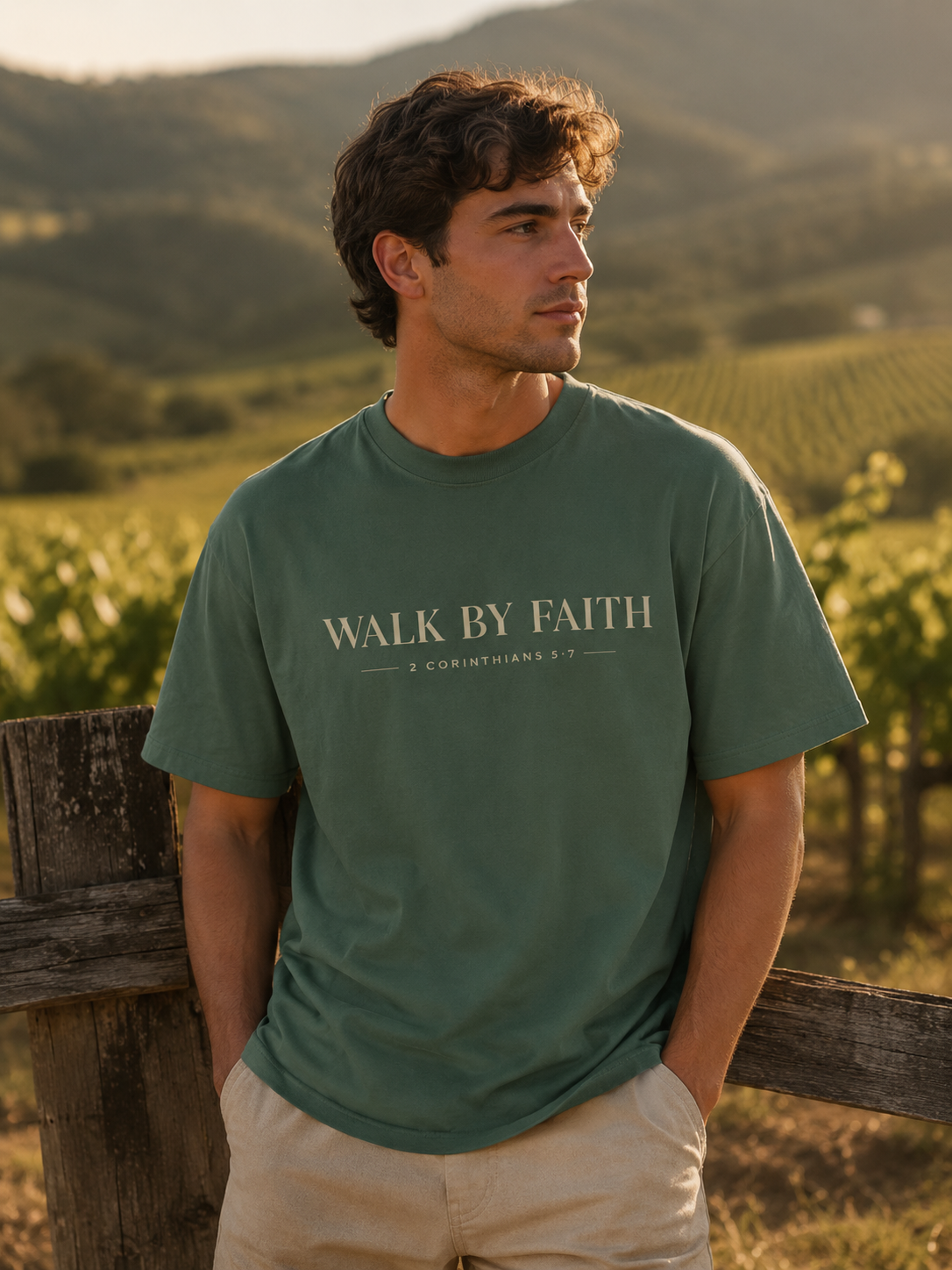 Walk By Faith Christian T-Shirt | 2 Corinthians 5:7