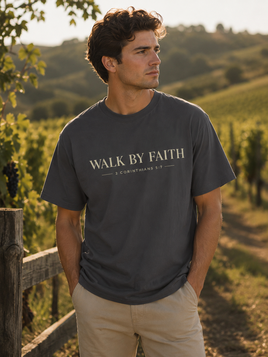Walk By Faith Christian T-Shirt | 2 Corinthians 5:7