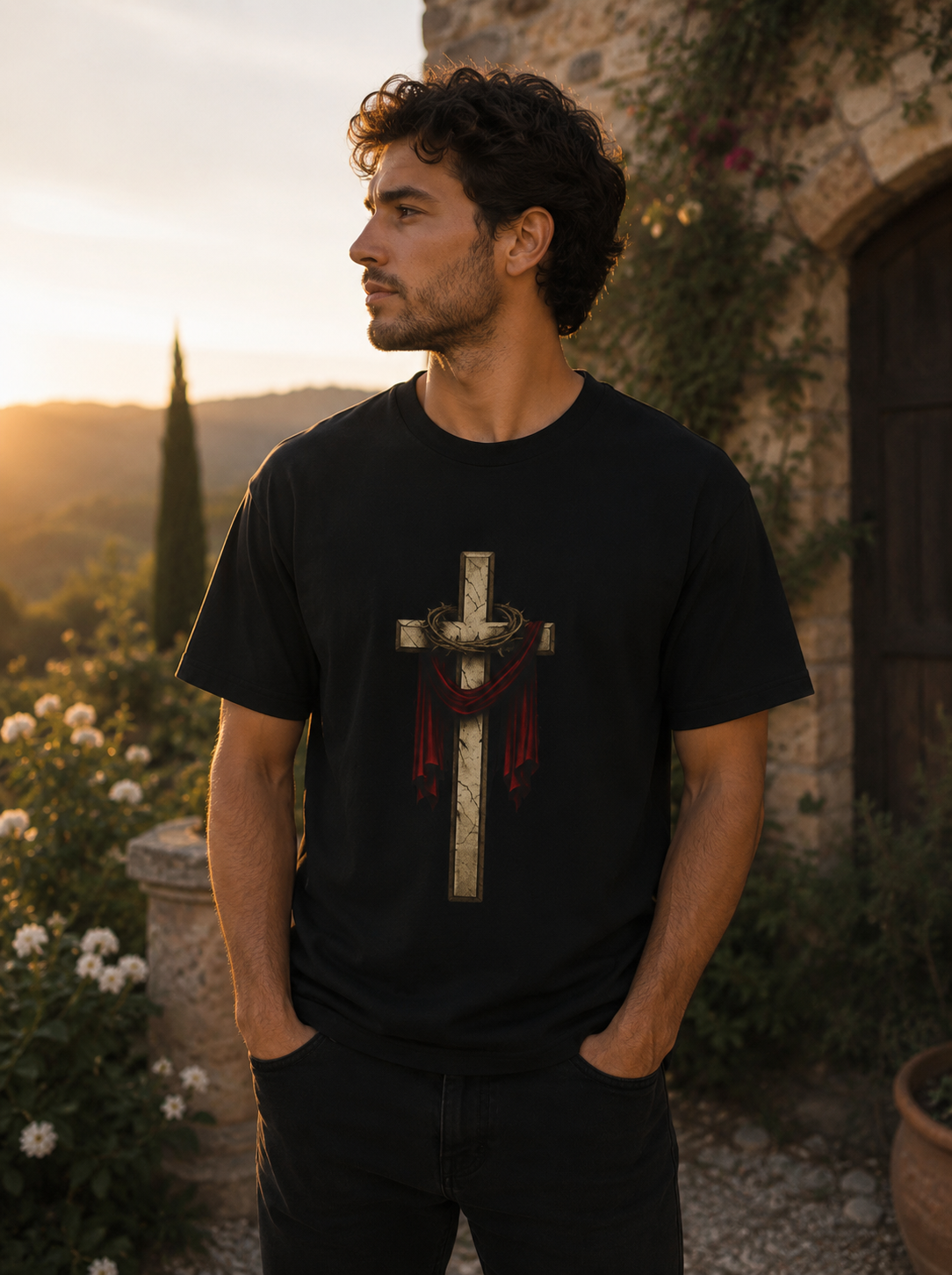 Redeemed Cross Christian T-Shirt | Premium Faith Streetwear Tee