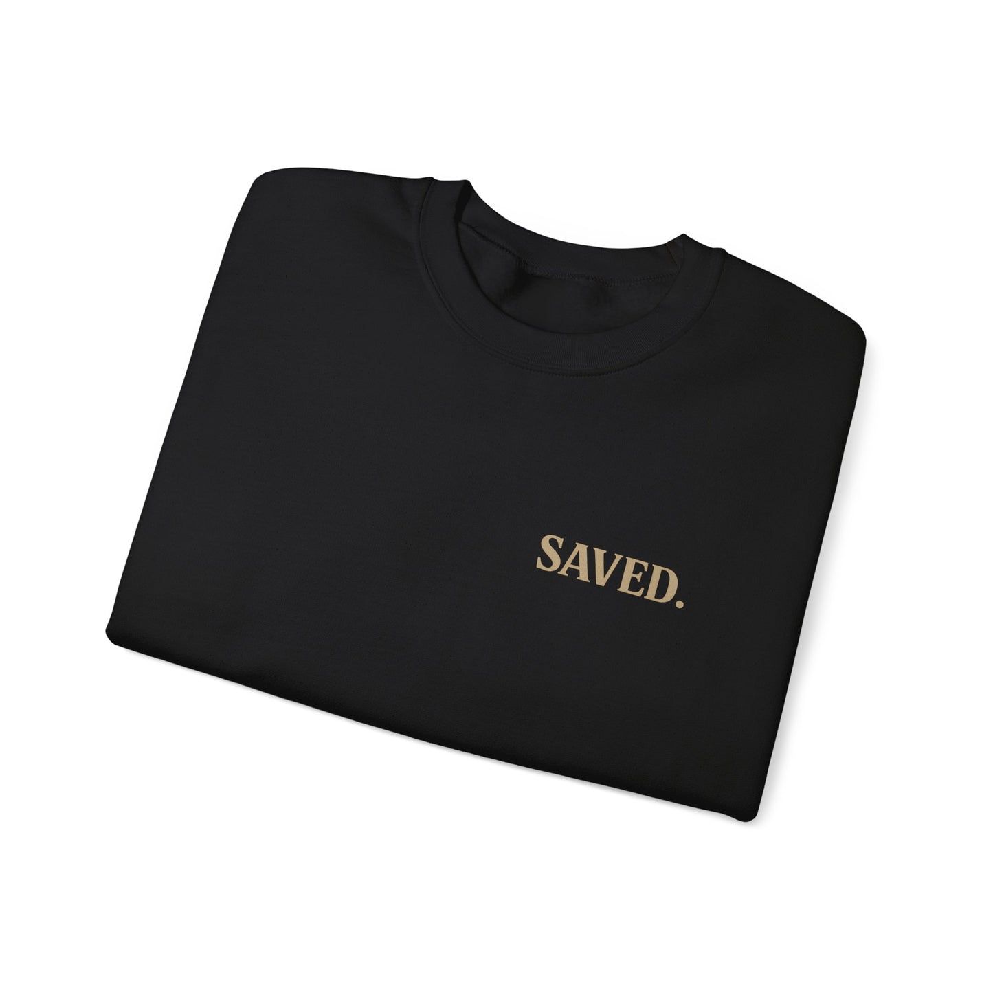 Saved Heavy Blend Crewneck Sweatshirt | Minimal Christian Streetwear